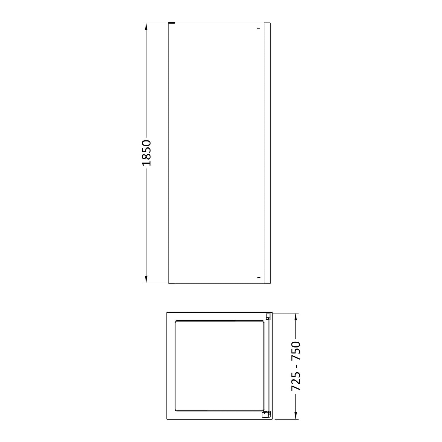 Fairford 6mm, 760mm Shower Enclosure Side Panel