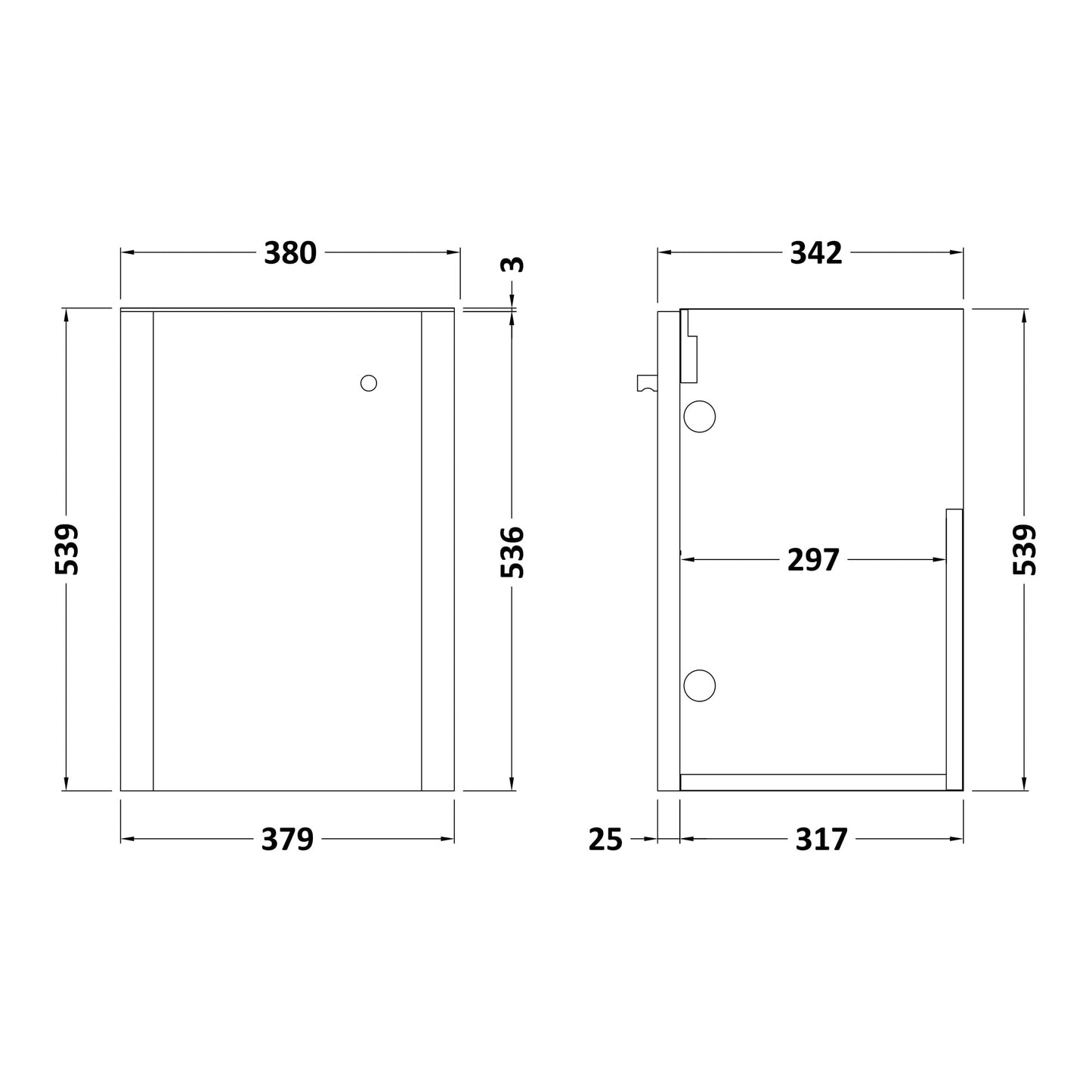 Fairford Crayo Satin Green 400mm 1 Door Wall Hung Vanity Unit