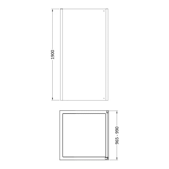 Fairford Pro 8mm 1000mm Brushed Brass Side Panel