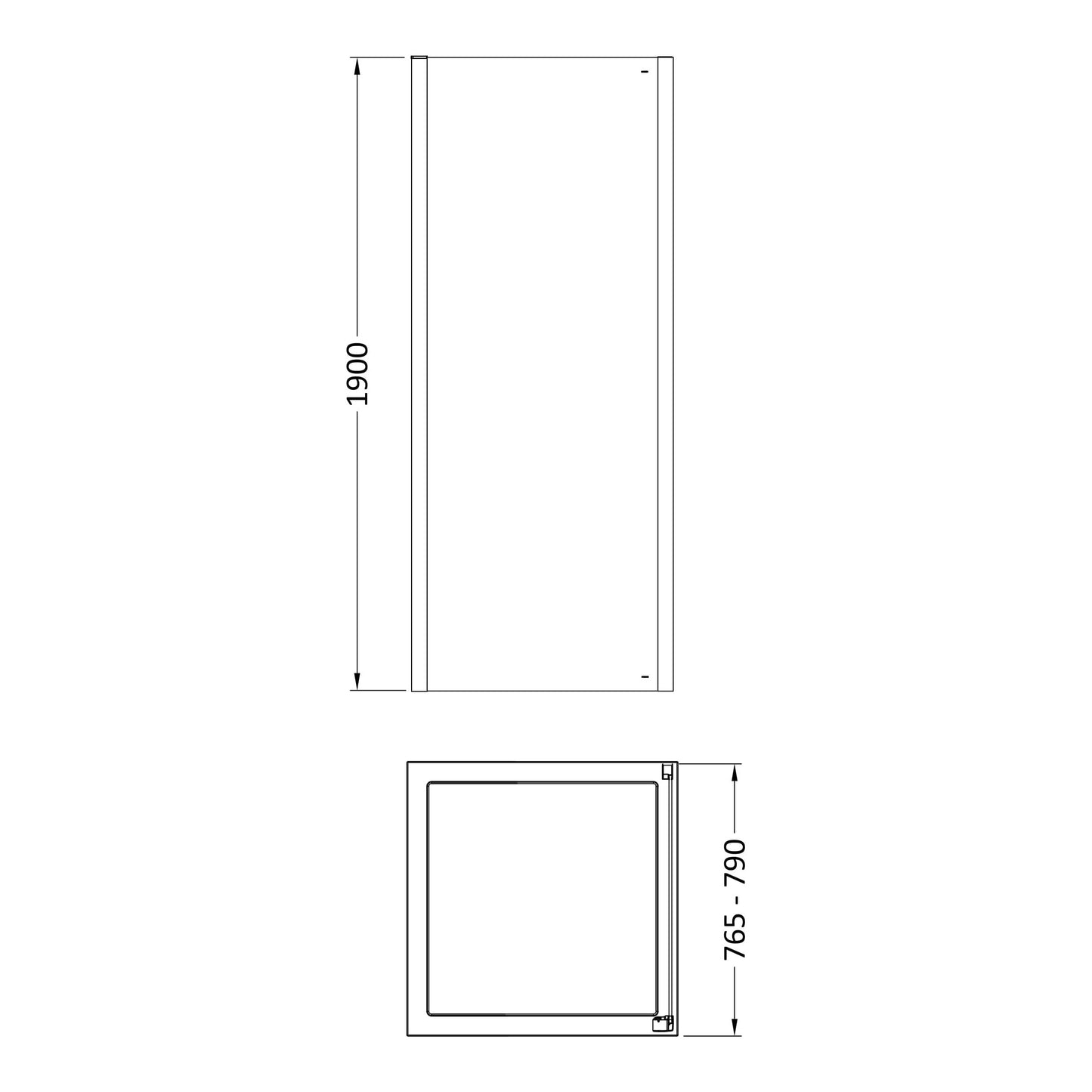 Fairford Pro 8mm 800mm Brushed Brass Side Panel