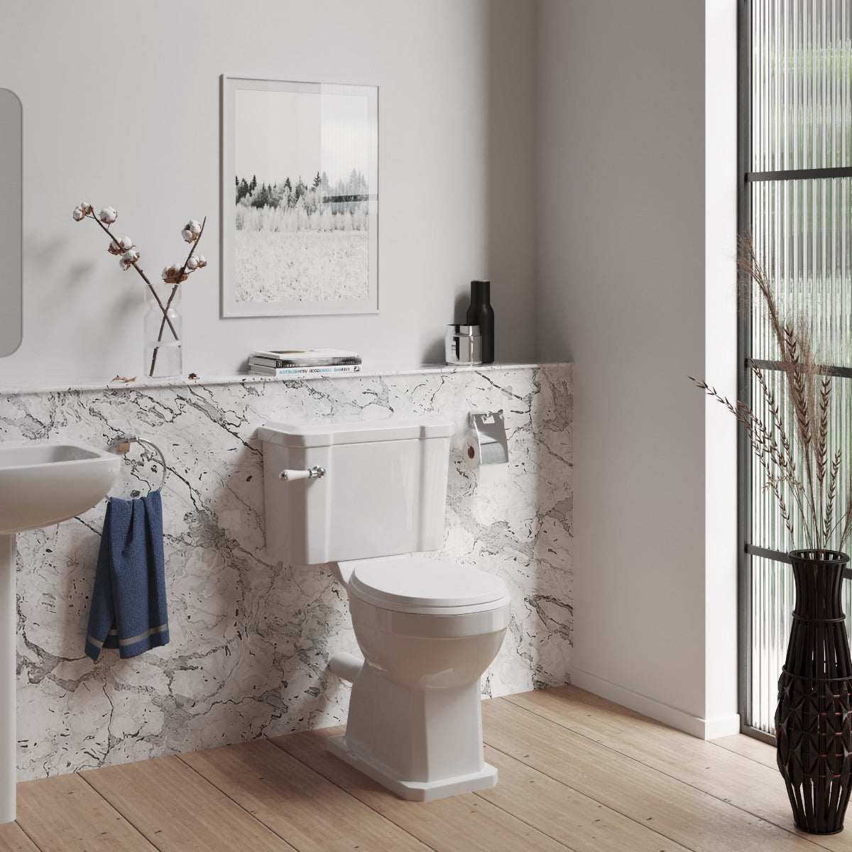 Fairford Hexam Close Coupled Toilet, excludes Seat