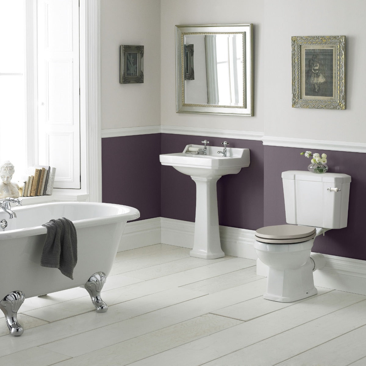 Fairford Hexam Close Coupled Toilet, excludes Seat