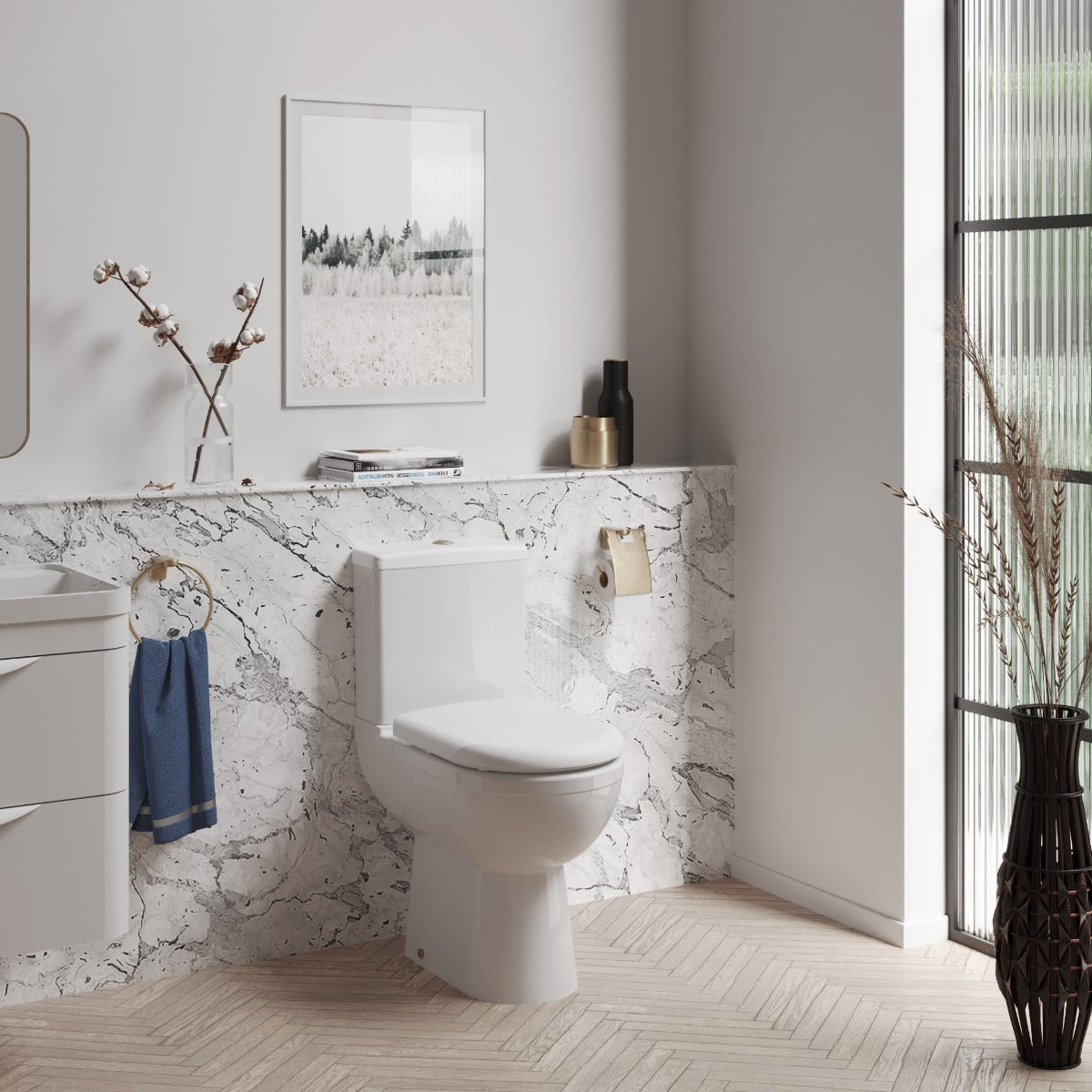 Fairford Hora Comfort Height Close Coupled Toilet with Seat