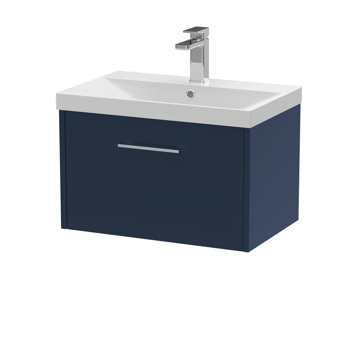 Fairford Anika 600mm Matt Blue 1 Drawer Wall Hung Vanity Unit