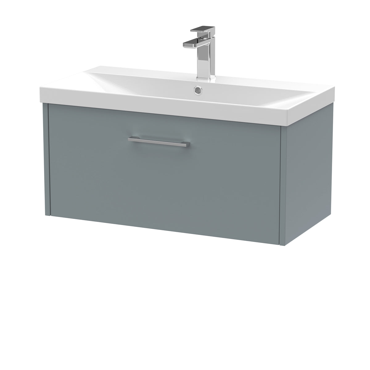 Fairford Anika 800mm Matt Grey 1 Drawer Wall Hung Vanity Unit