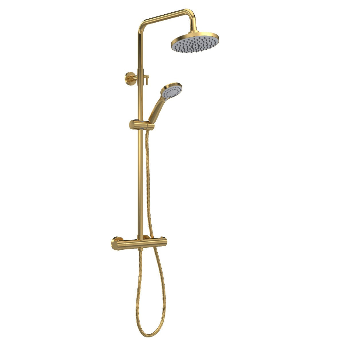Fairford Element 5 Pro Brushed Brass Shower Kit, Dual O