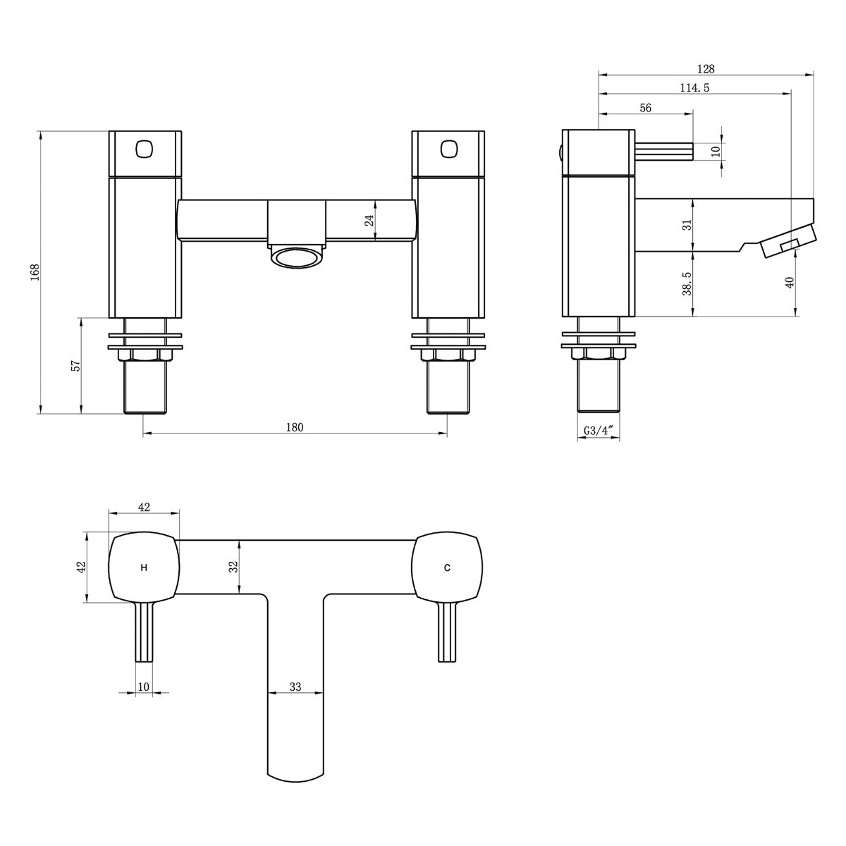 Fairford Kingswood Bath Filler