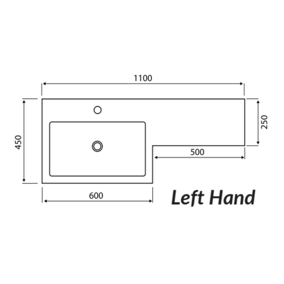 Fairford Resonance 1100mm Anthracite Left Hand Combination Pack