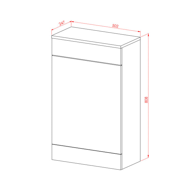 Fairford Resonance 500mm Green WC Unit