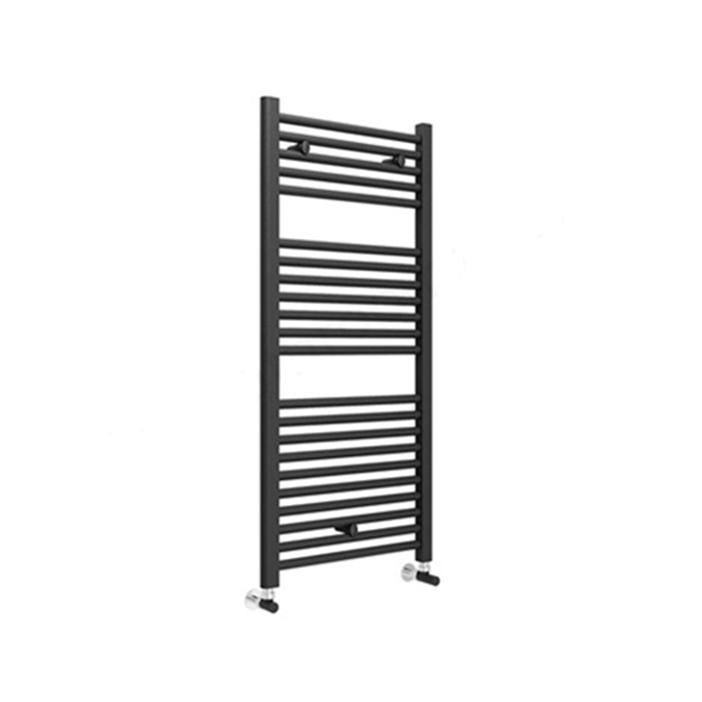 Fairford 500mm x 1000mm Straight Black Towel Rail