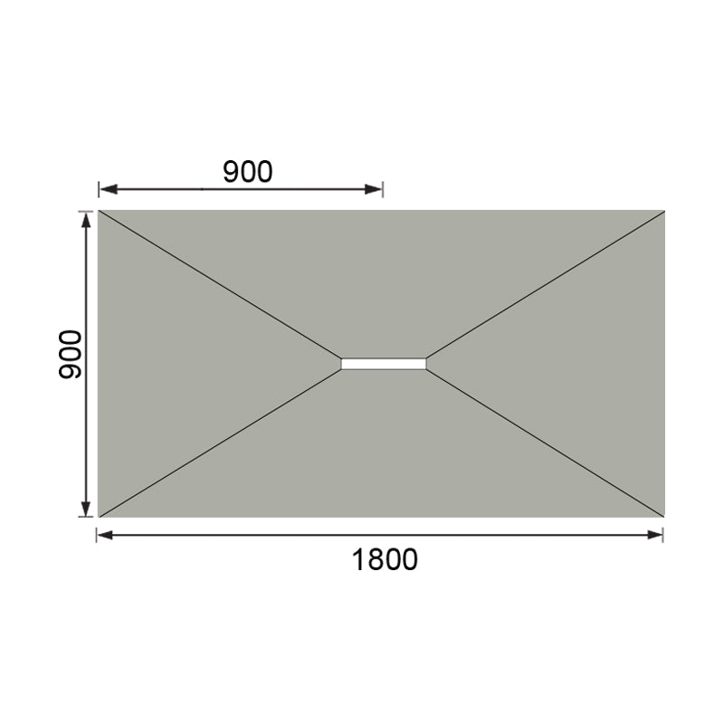 Hydraset Rectangular Trays with 300mm Centre Drain 1800 x 900mm