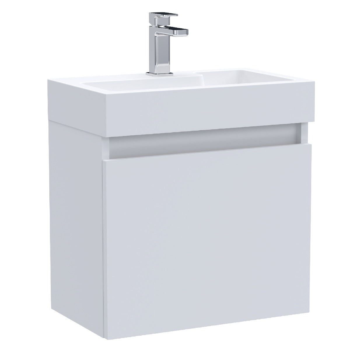 Fairford Malmo 500mm Slimline Gloss White Wall Hung Vanity Unit