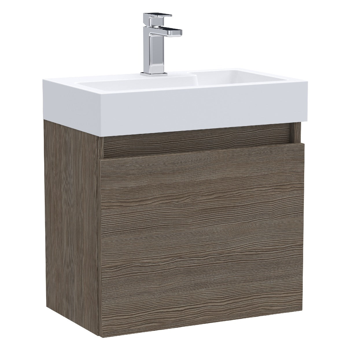 Fairford Malmo 500mm Slimline Grey Avola Wall Hung Vanity Unit
