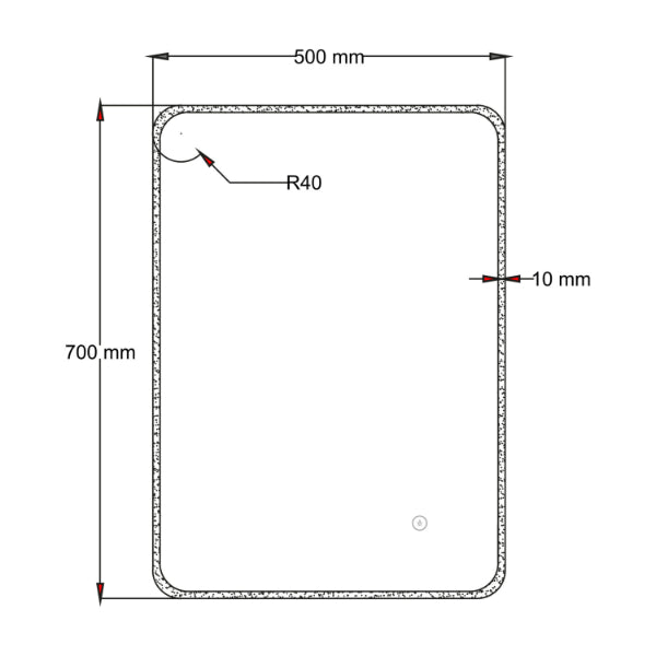 Fairford Vivid Led Mirror - 700mm X 500mm