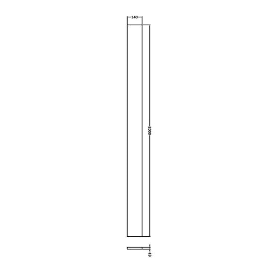 Fairford Union 2000mm Grey Gloss Plinth