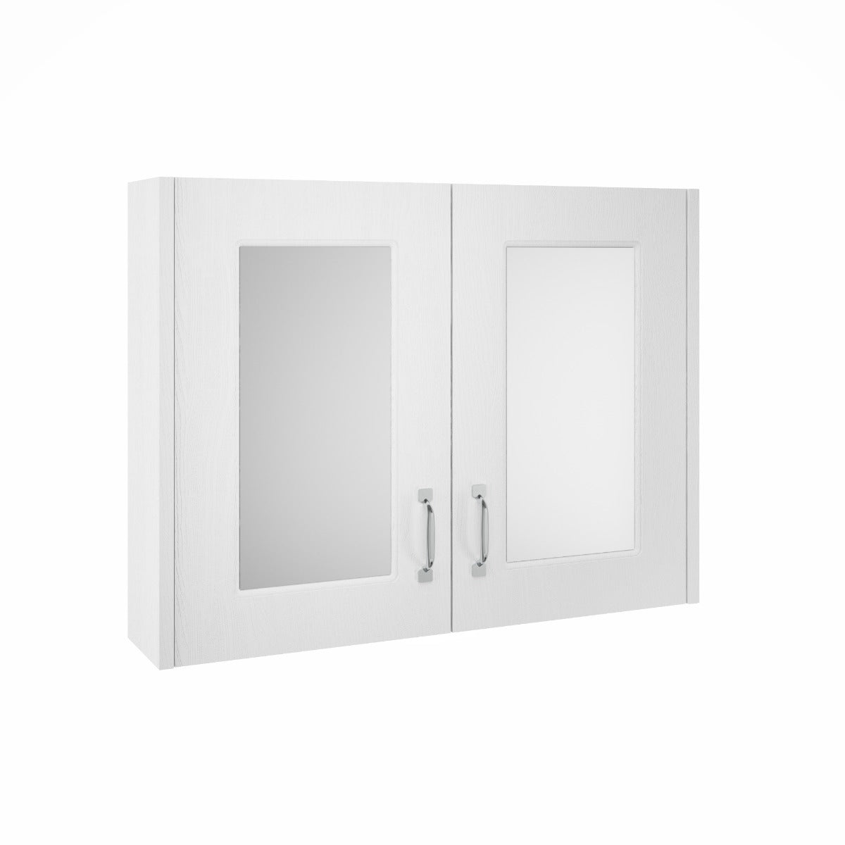 Fairford Leith 800mm White Double Door Mirror Unit