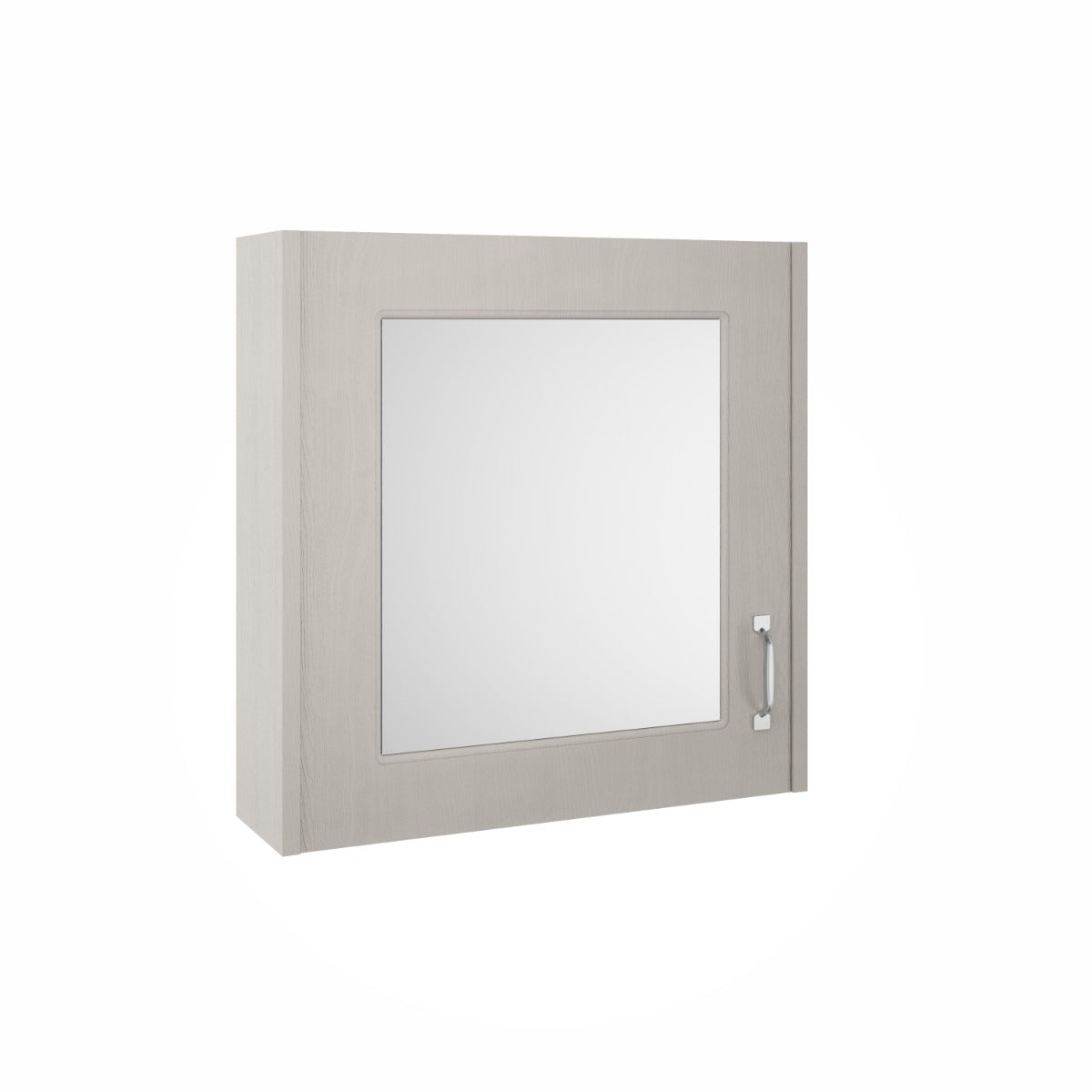 Fairford Leith 600mm Soft Grey Single Door Mirror Unit