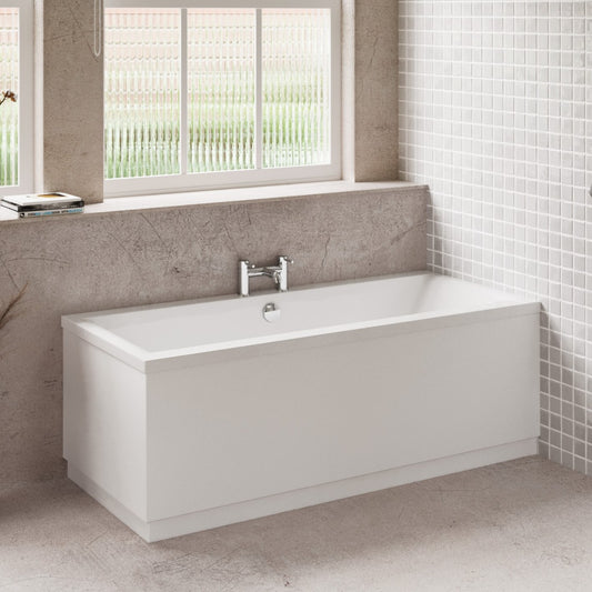 Fairford Onero 1700 x 750mm Double Ended Straight Bath, 0TH