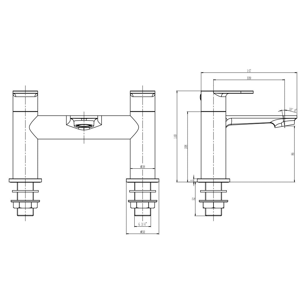 Rivato Tiber Bath Filler