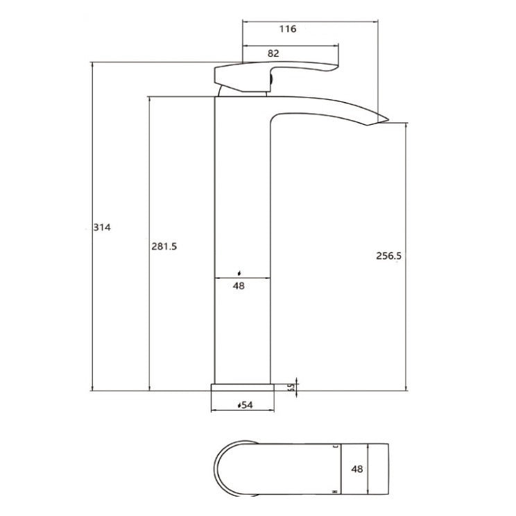 Rivato Reno High Rise Basin Mixer