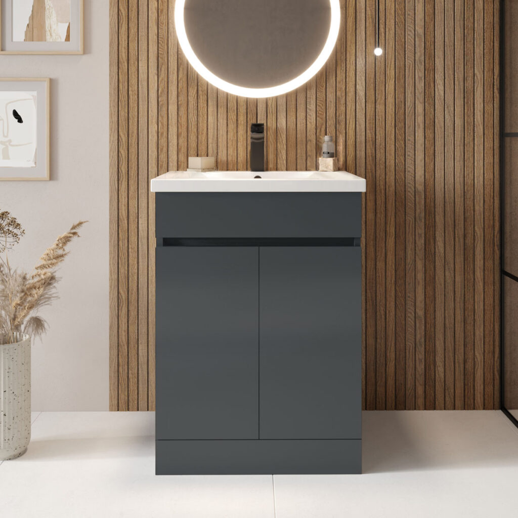 Fairford Resonance 600mm Anthracite Floorstanding Vanity Unit
