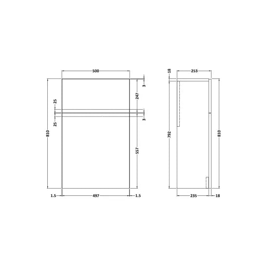Fairford Finesse 500mm Satin Green WC Unit