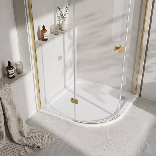 Fairford 1000mm x 800mm Offset Quad, RH Shower Tray, Corner Waste