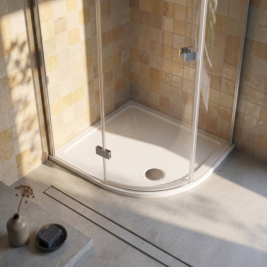 Fairford 1200 x 800mm Antislip RH Offset Quadrant Shower Tray