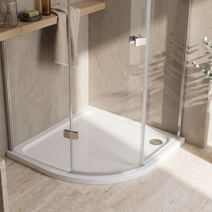 Fairford 1200mm x 800mm Offset Quad, RH Shower Tray, Corner Waste