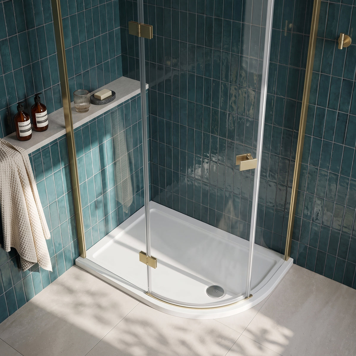 Fairford 1200 x 800mm Offset Quadrant, RH Shower Tray
