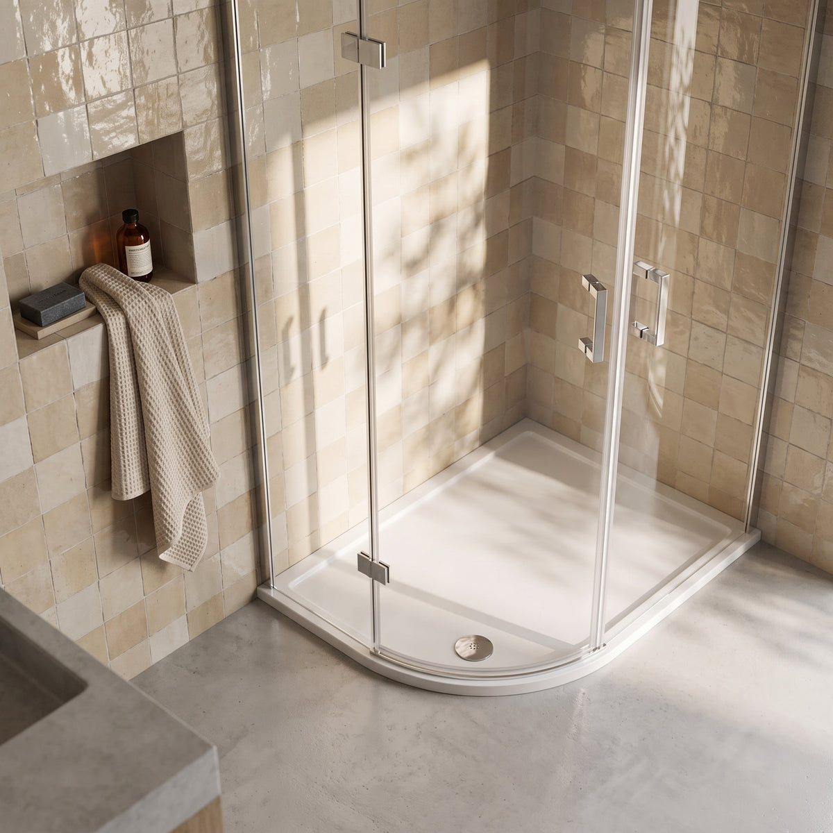 Fairford 1200 x 800mm Offset Quadrant, LH Shower Tray