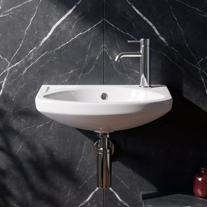 Dezine 450mm Right Hand Wall Hung Basin
