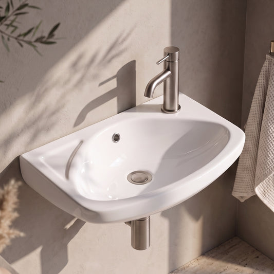 Dezine 450mm Right Hand Wall Hung Basin