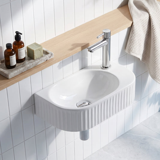 400mm Fluted Wall Hung Basin