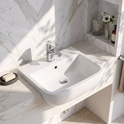 Fairford Fawn 500mm 1TH Semi Recessed Basin
