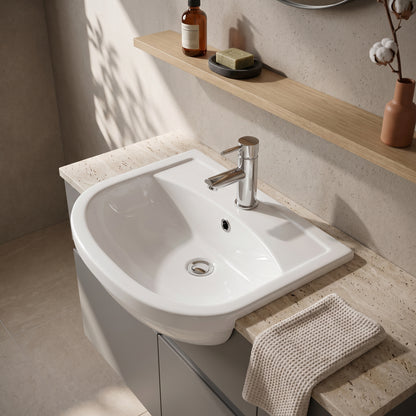 Fairford Gravo 500mm 1TH Semi Recessed Basin