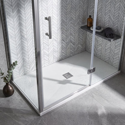Fairford Rectangular White Slate Shower Tray, Center Waste-1700mm x 800mm