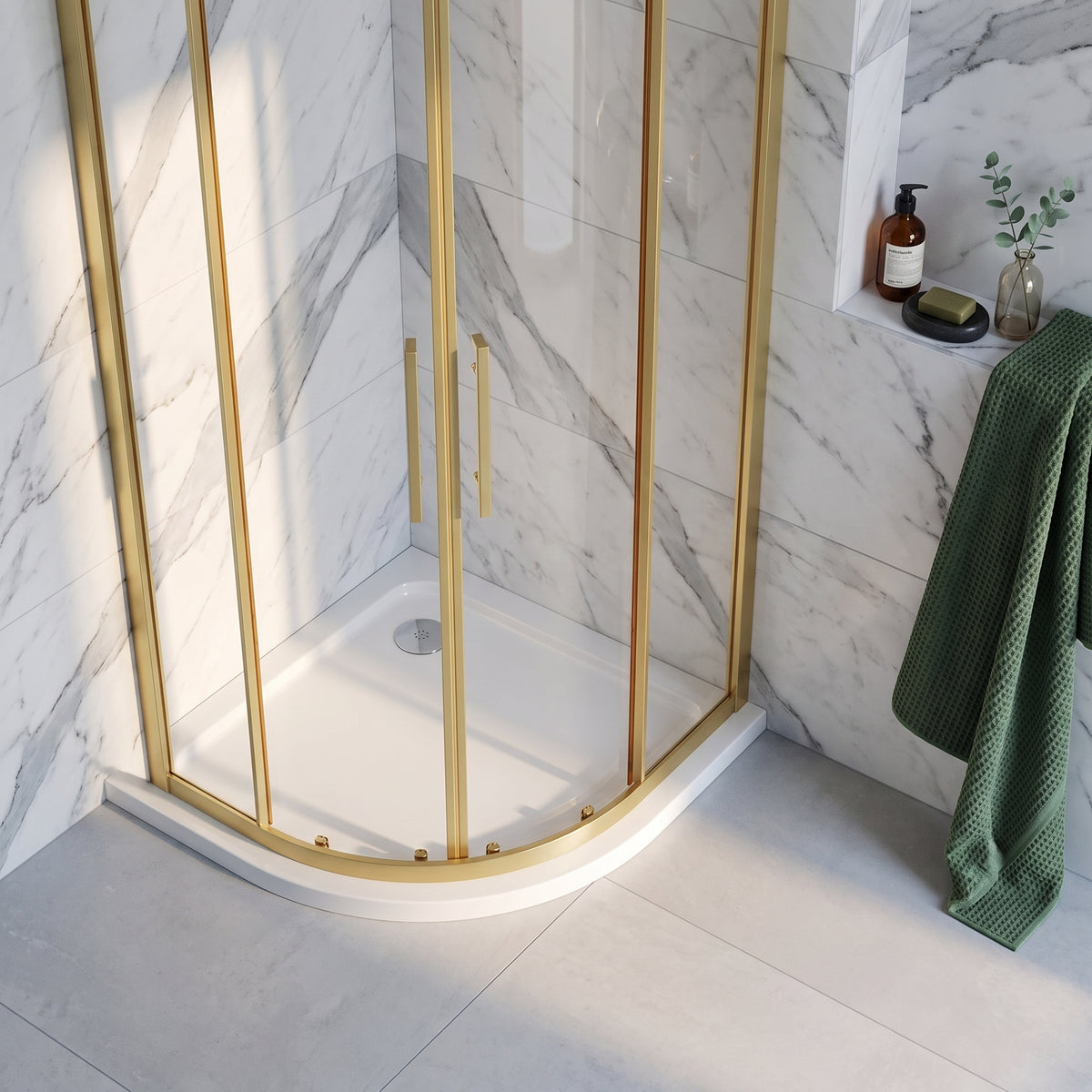 Fairford 1200 x 900mm Offset Quadrant, LH Shower Tray