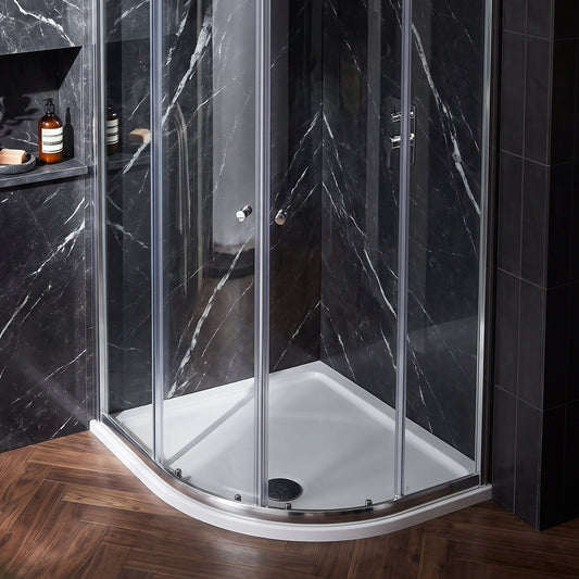 Fairford 900 x 760mm Antislip LH Offset Quadrant Shower Tray
