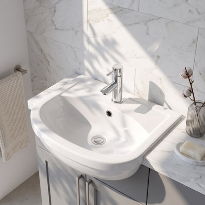 Fairford Gravo 500mm 1TH Semi Recessed Basin