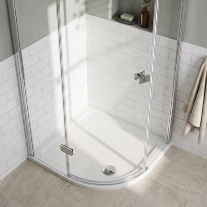 Fairford 900 x 800mm Offset Quadrant, RH Shower Tray