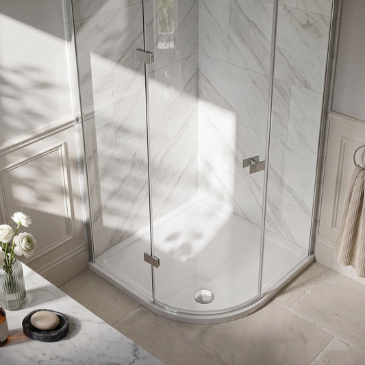 Fairford 900 x 760mm Offset Quadrant, LH Shower Tray