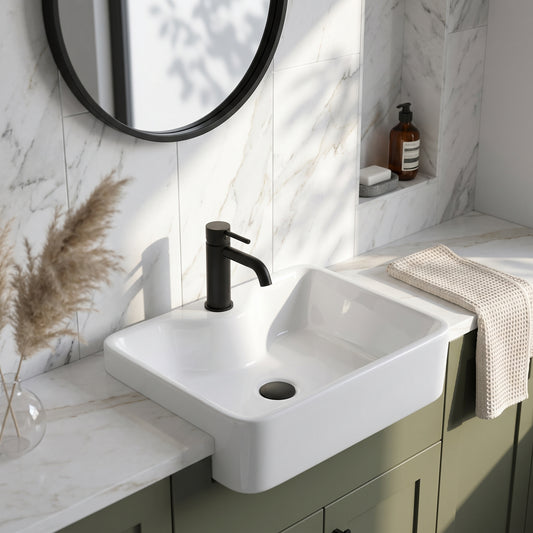 Fairford Roma 480mm Semi Recessed Basin