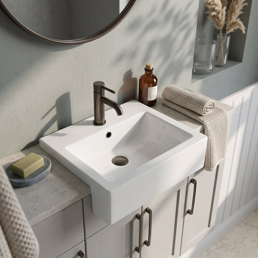 Halo 530mm 1Th Semi Recessed Basin