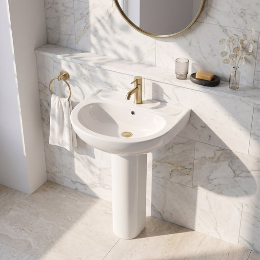 Fairford Duro 550mm 1TH Basin and Pedestal