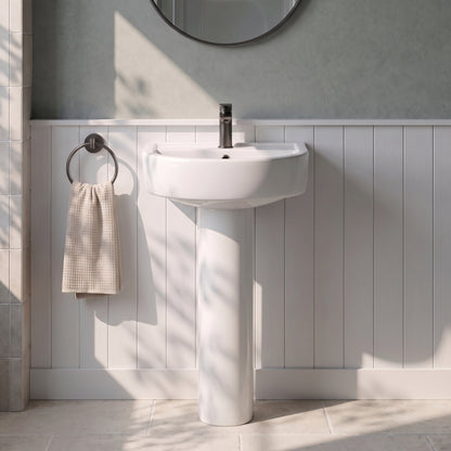 Fairford Handel 420mm 1TH Basin and Full Pedestal