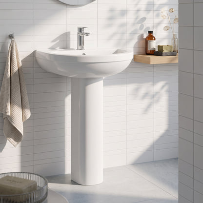 Fairford Hora 550mm 1TH Basin and Pedestal