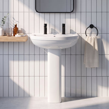 Fairford Hora 550mm 2TH Basin and Pedestal