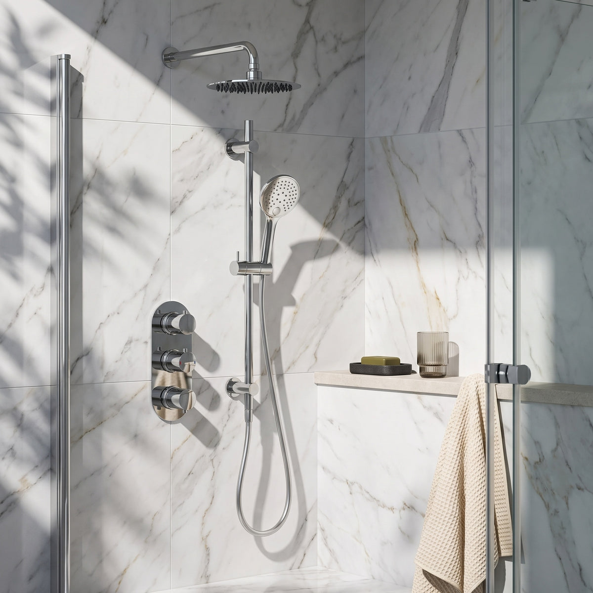 Fairford Element 3 Concealed Shower Kit with Slide Rail Kit