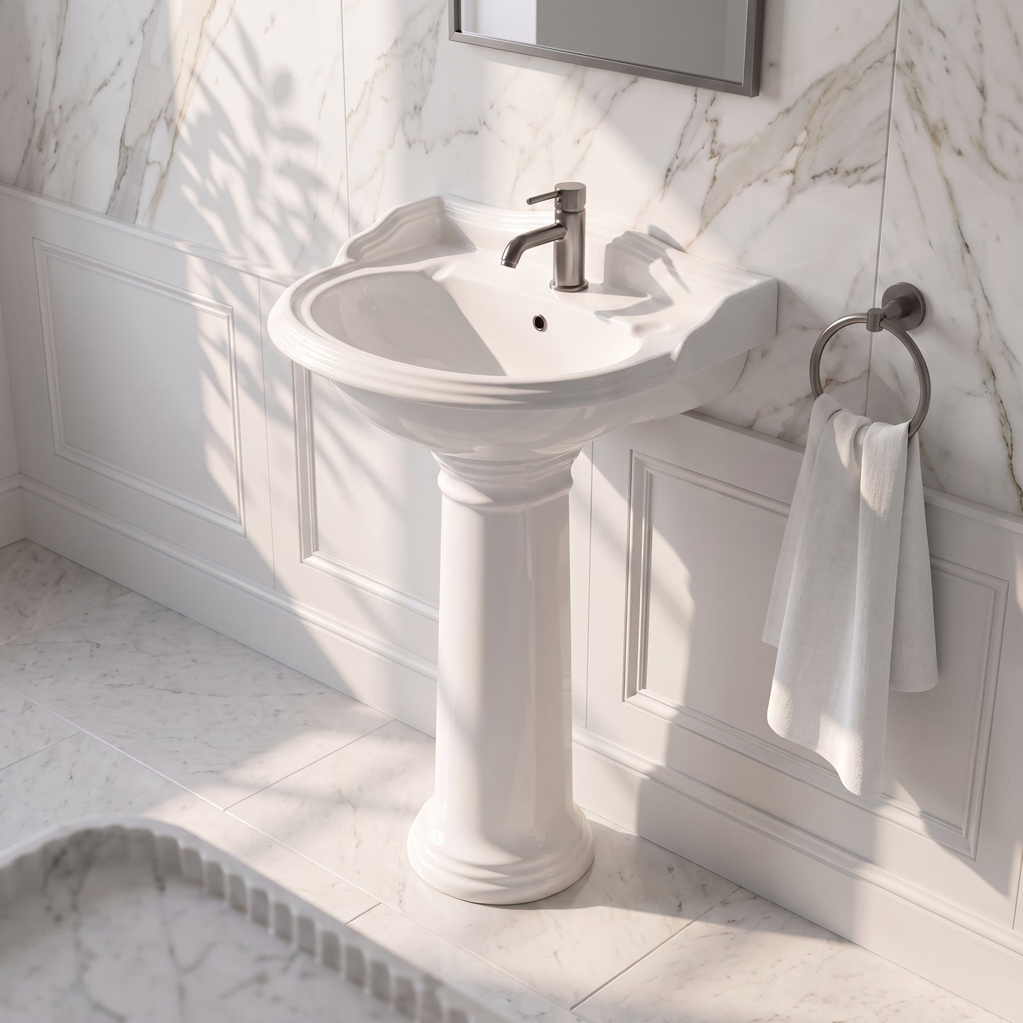 Fairford Winchester Pro 500mm 1 Tap Hole Basin and Pedestal